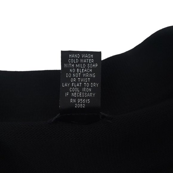 Rafaella Cotton Sweater Womens Size M Petite Round Neck Top Black - Picture 10 of 10